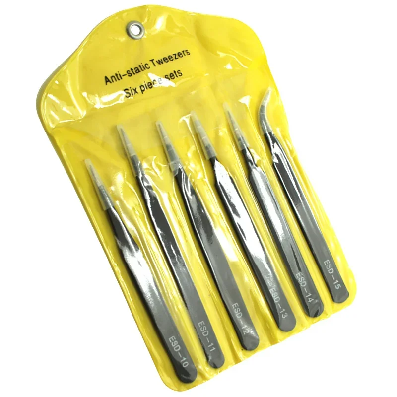 6PCS Precision Tweezers Set ES - Electronics Repair Workshop avis et prix